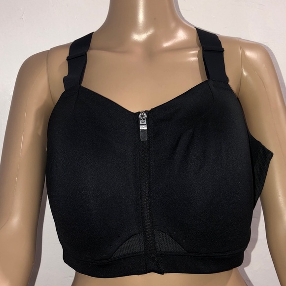 Nike Black Zip-Front Sports Bra